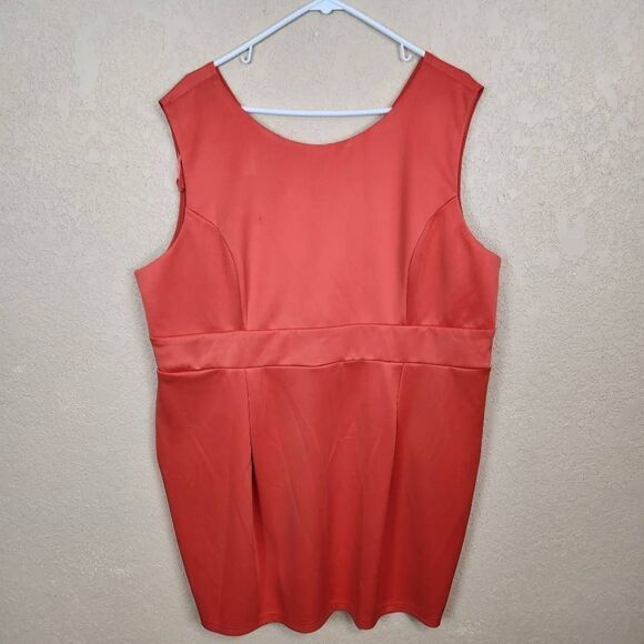 AX Paris Curve Orange Sleeveless Bodycon Dress Size 22 (4883) - Picture 1 of 4
